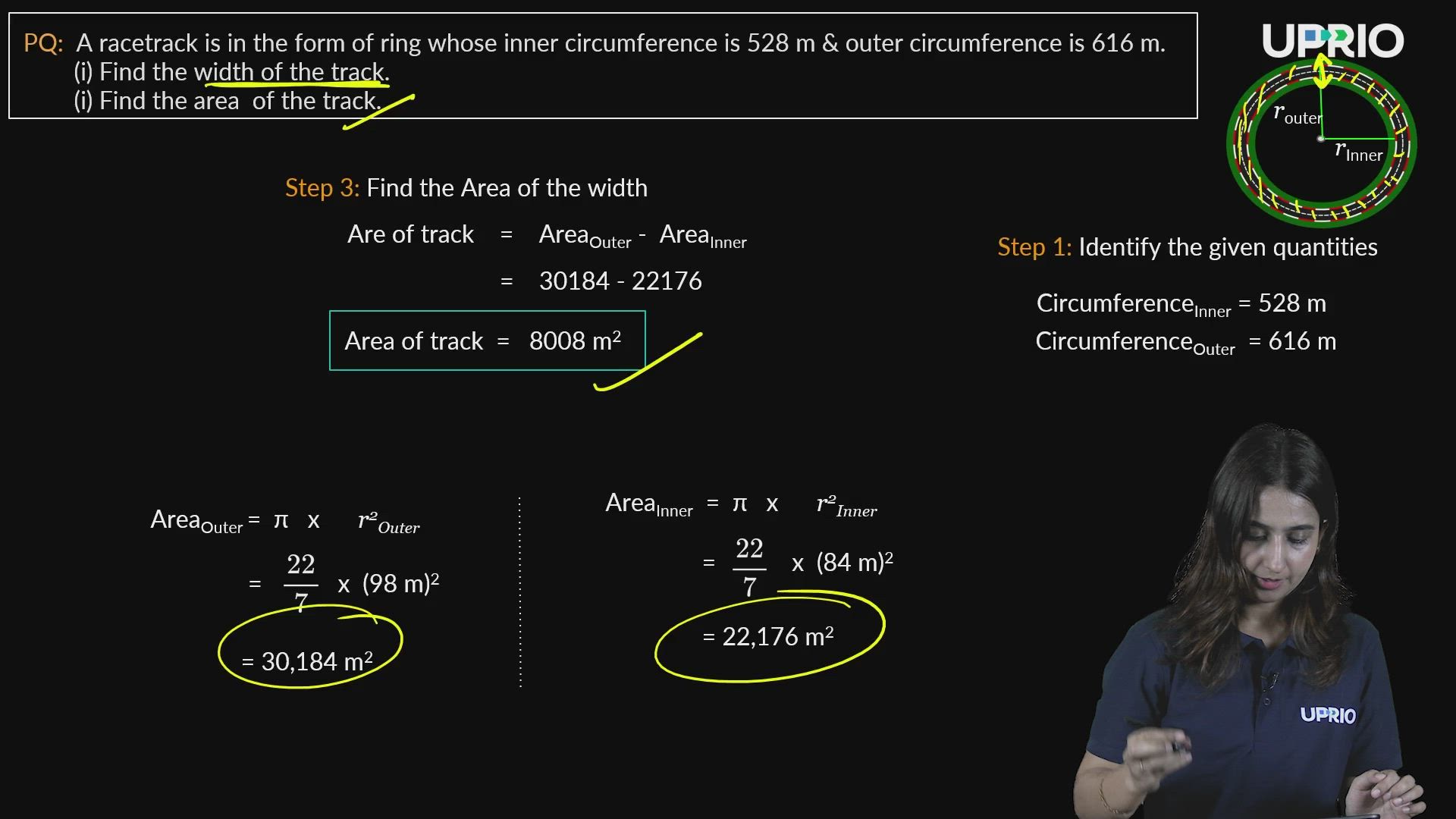 Problems on Areas of Circles