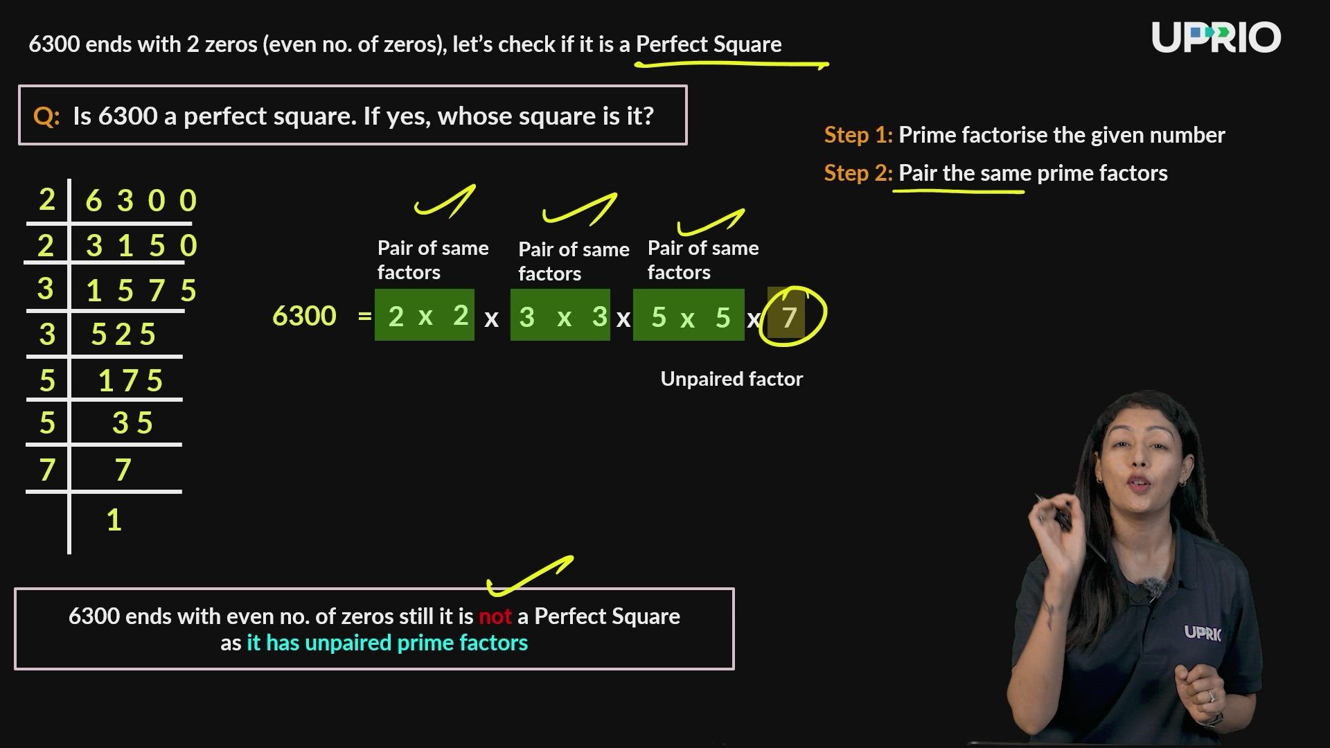 Factors of Perfect Square