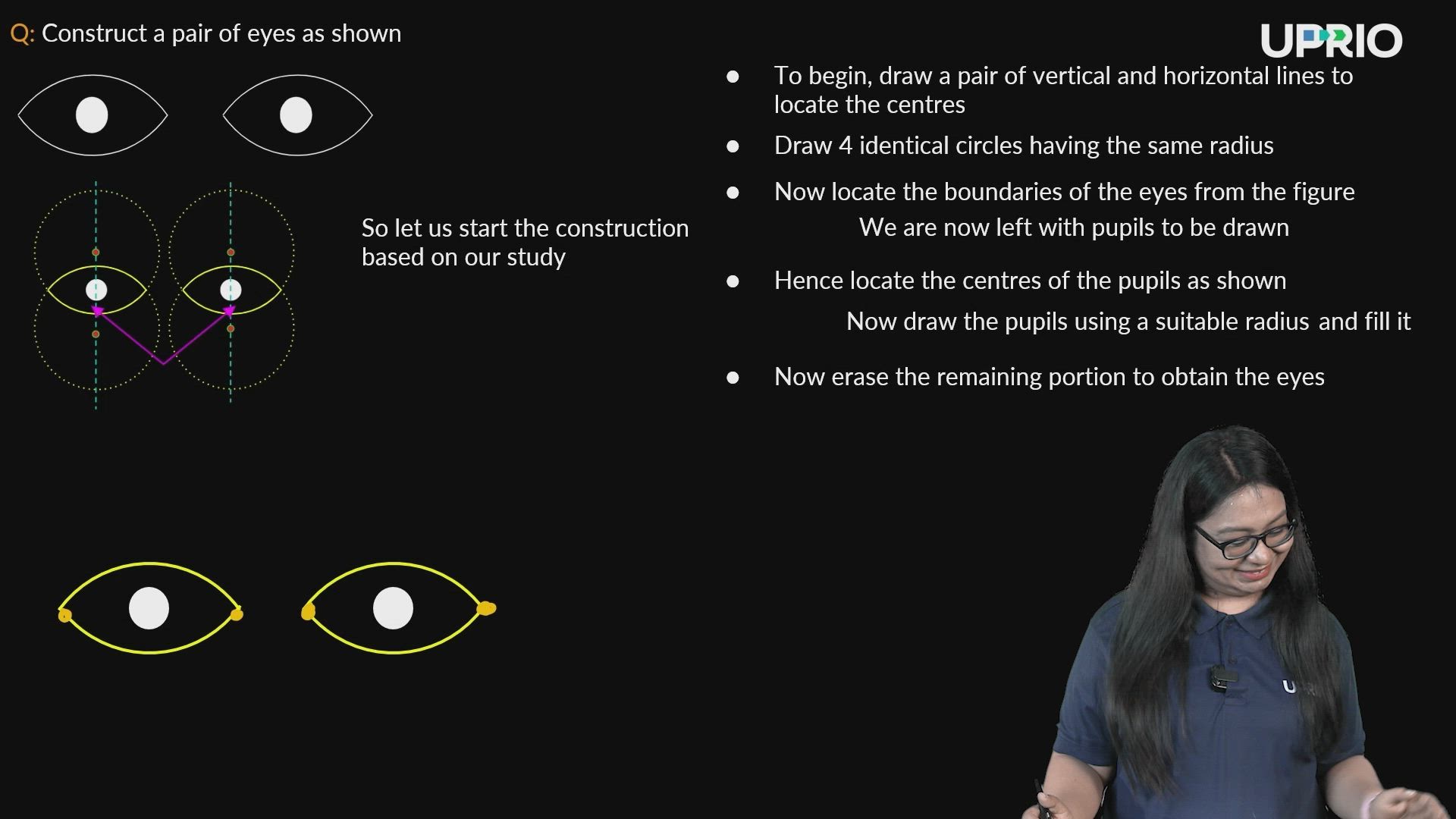 Construction of Shapes having only Arcs 