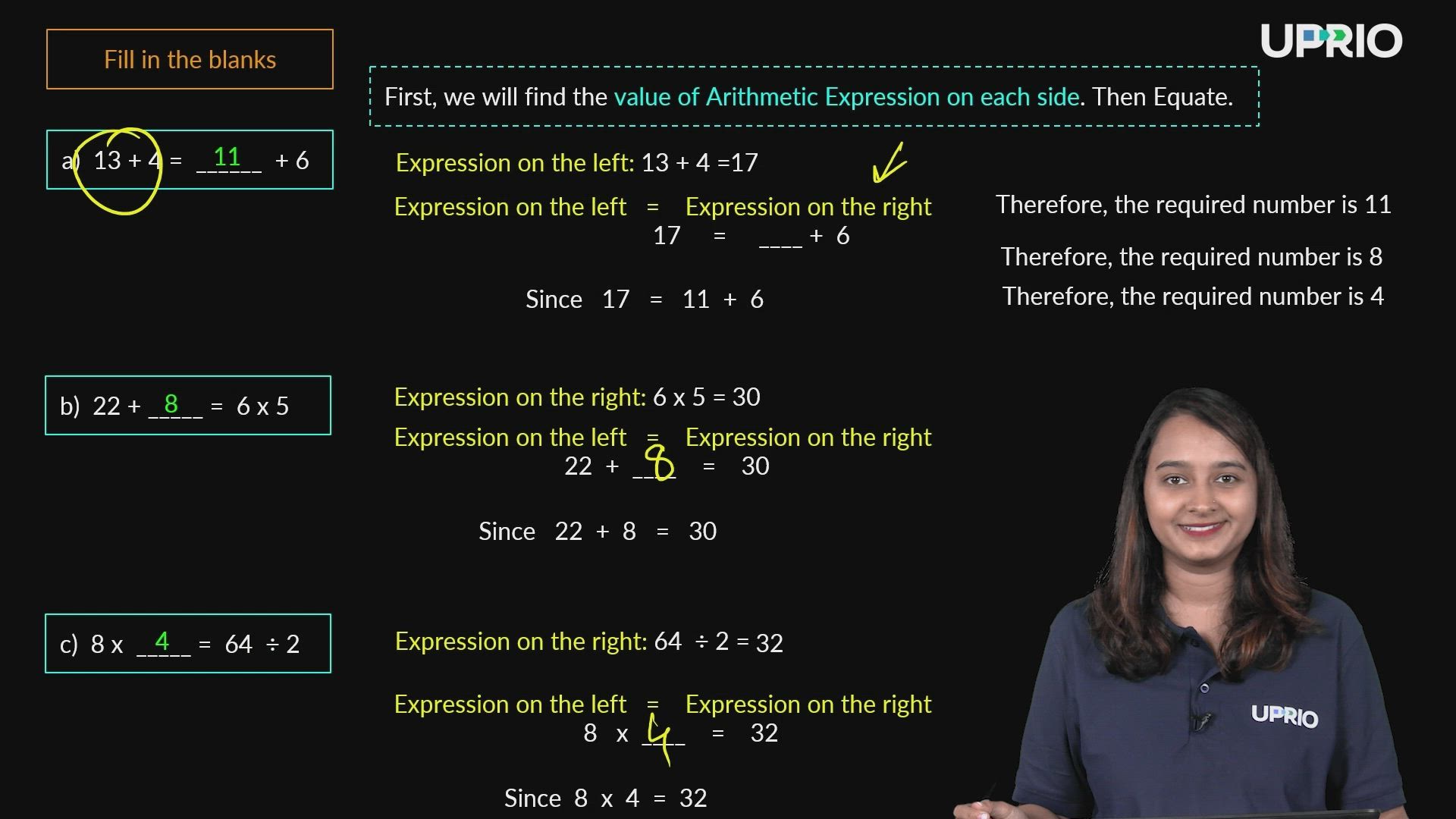 Comparing Arithmetic Expressions by finding value 