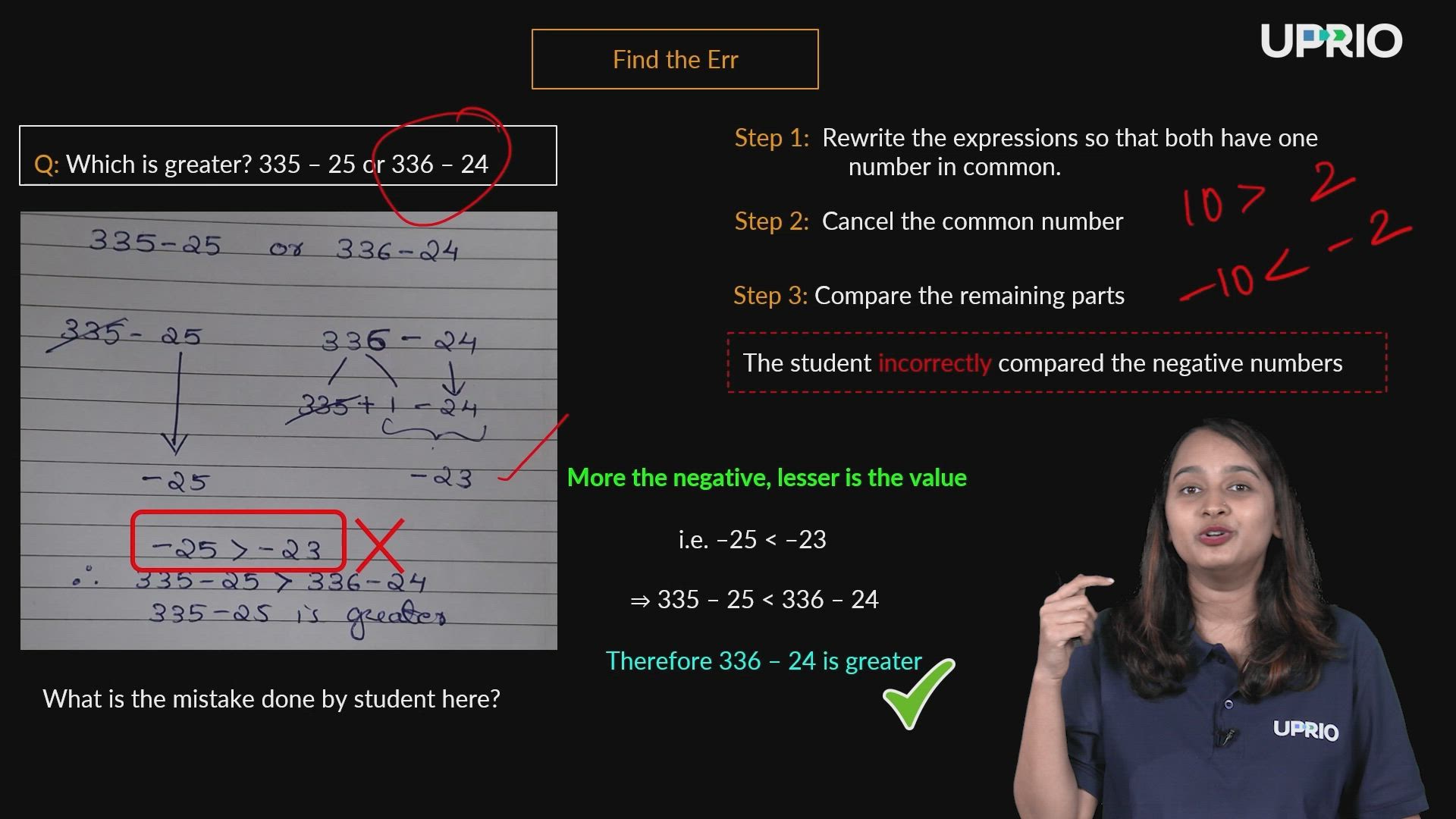 Comparing Arithmetic Expressions without finding value 