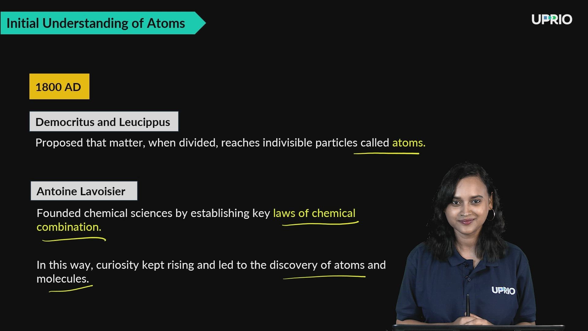 Initial understanding of atoms