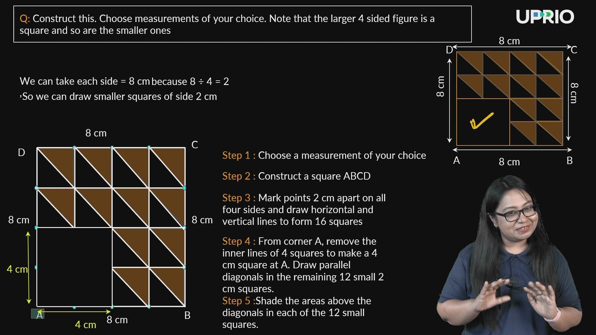 Construction of Rectangular shapes with given sides